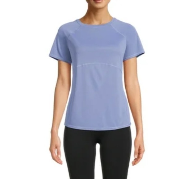 Avia Women's Crewneck Short Sleeve T-Shirt Size Medium Purple Air Vent reflector - Picture 6 of 15